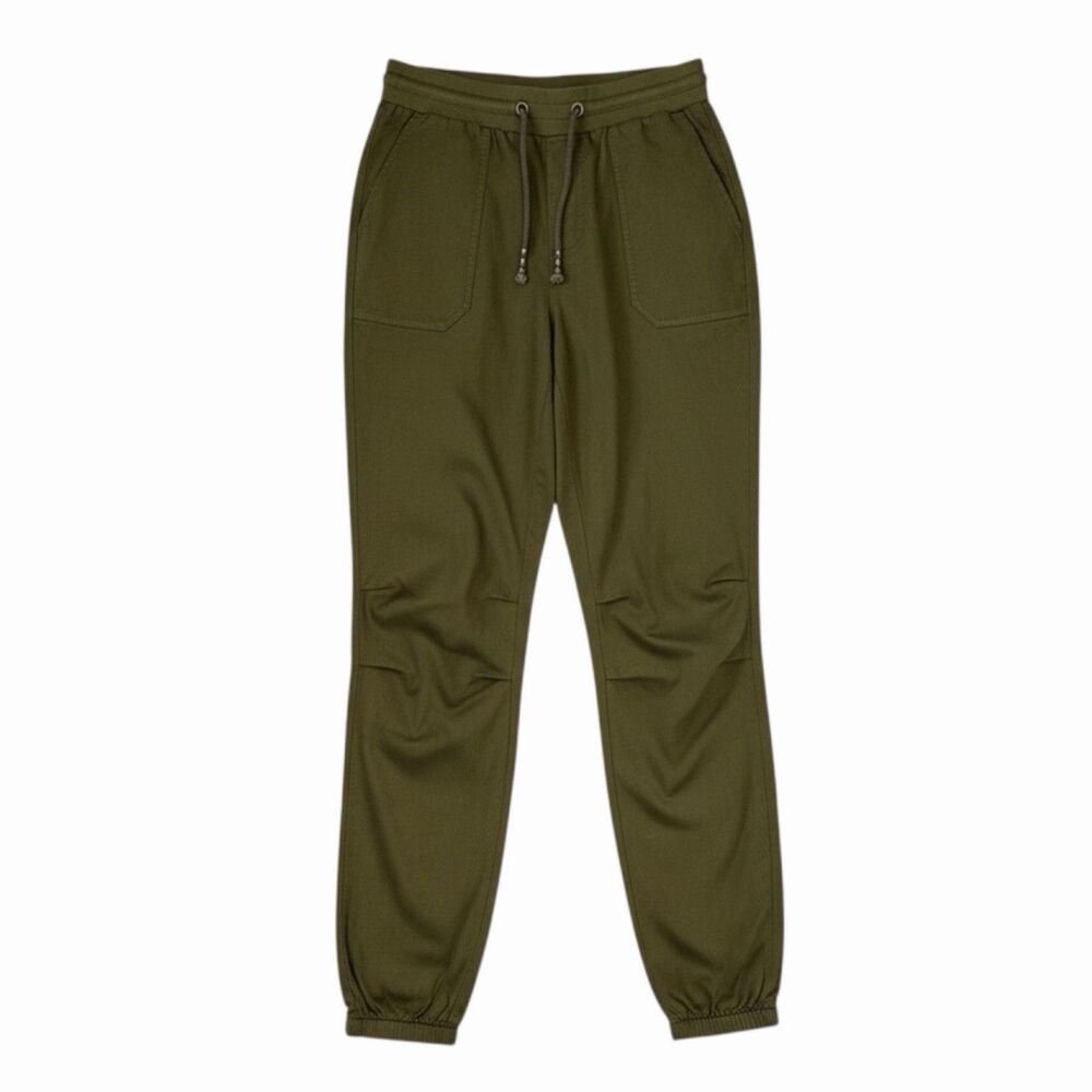 Isaac Mizrahi Live Joggers Twill Ankle Pants Green 0